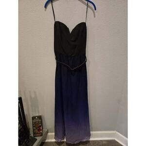 City Chic Women's Maxi Purple Ombre Dress M Multicolor Party Cocktail